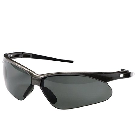 Kimberly Clark Safety Glasses Jackson Safety® Nemesis Smoke Tint Polycarbonate Lens Gray Frame Over Ear One Size Fits Most - Case of 12 - 28635-CS