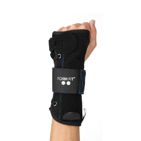 Ossur Wrist Brace Ossur® Formfit® Universal Aluminum / Copper / Cotton / Polyamide / Polyester / Polyurethane Left or Right Hand Black Pediatric Size - Each - B-253603300-EA