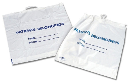 Medline Patient Belongings Bag Medline 18 X 20 Inch Plastic Snap Closure White - Case of 10 - NON026320-CS