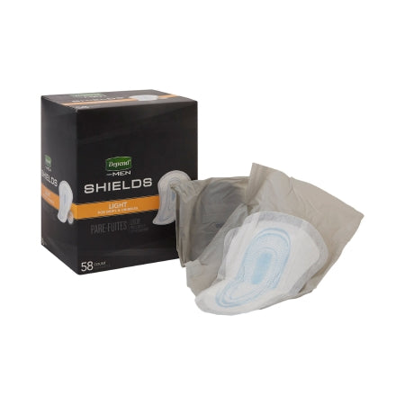 Kimberly Clark Bladder Control Pad Depend® Shields for Men 5-1/2 X 12 Inch Light Absorbency Sodium Polyacrylate Core One Size Fits Most - Pack of 58 - 35641-PK