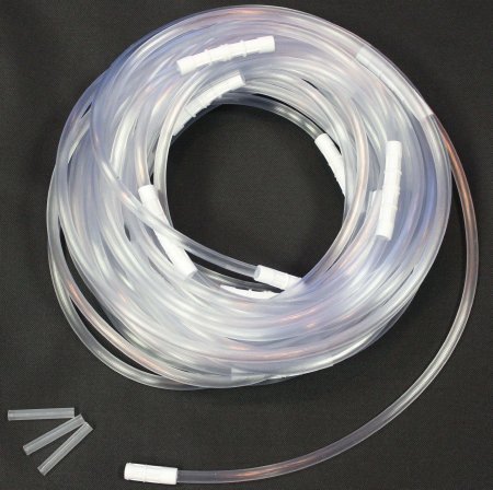 McKesson Suction Connector Tubing McKesson 100 Foot Length 0.25 Inch I.D. NonSterile Female / Male Connector Clear Ribbed OT Surface NonConductive PVC - Case of 6 - 16-N6100-CS