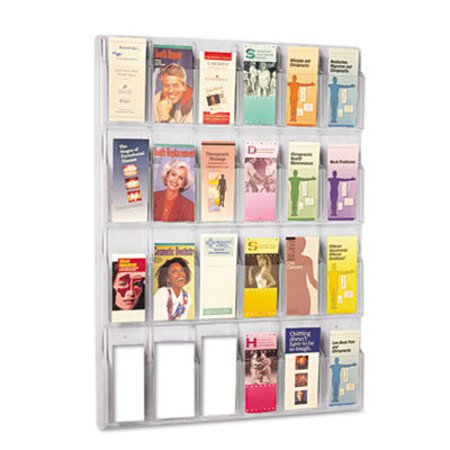 Safco® Reveal Clear Literature Displays, 24 Compartments, 30w x 2d x 41h, Clear - Each - SAF-5601CL-EA