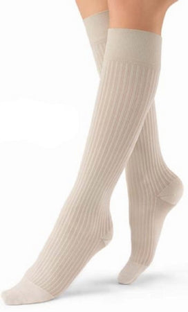 BSN Medical Compression Socks JOBST® soSoft Knee High / Ribbed Medium Sand Closed Toe - Pair - 120250-PR