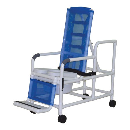 MJM International Shower Chair Tilt-N-Space PVC Frame Reclining Backrest 250 lbs. Weight Capacity - Each - 193-TIS-SQ-PAIL-EA
