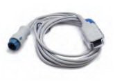 Mindray USA Extension Cable 4mm dia. X 8 Foot, Blue/Grey, TPU Jacket, 7-Pin, Reusable, Single Patient Use Sensors, DB9 Female Sensor End, Round 7-Pin Machine End Connector For DPM 6, DPM 7 Patient Monitor - Each - 0010-20-42710-EA