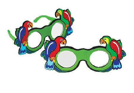 Good-Lite Parrot Fun Occluder Glasses Spectacle Style Frosted Multicolored - Each - 461011-EA