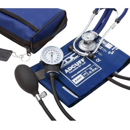American Diagnostic Corp Reusable Aneroid / Stethoscope Set Pro's Combo II™ 23 to 33 cm Adult Cuff Dual Head Sprague Stethoscope Pocket Aneroid - Each - 768-641-11ARBGM-EA