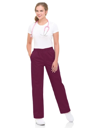 Landau Uniforms Scrub Pants X-Small Wine Female - Each - 8327RWPXSM-EA