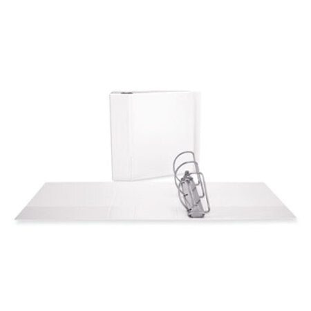 Universal® Slant D-Ring View Binder, 3 Rings, 5" Capacity, 11 x 8.5, White - Each - UNV-20997-EA