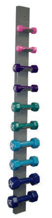 Fabrication Enterprises Dumbbell Set with Storage Rack 10 Piece Set with Wall Rack CanDo® 1 lbs. / 2 lbs. / 3 lbs. / 4 lbs. / 5 lbs. - Each - 10-0564-EA