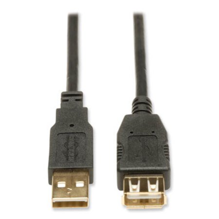 Tripp Lite USB 2.0 A Extension Cable, 10 ft, Black - Each - TRP-U024010-EA