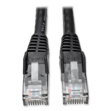 Tripp Lite CAT6 Gigabit Snagless Molded Patch Cable, 14 ft, Black - Each - TRP-N201014BK-EA