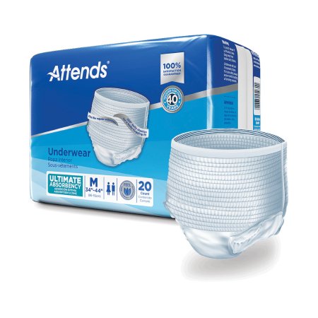 Attends Healthcare Products Unisex Adult Absorbent Underwear Attends® Advanced Pull On with Tear Away Seams Medium Disposable Heavy Absorbency - Case of 4 - APP0720-CS