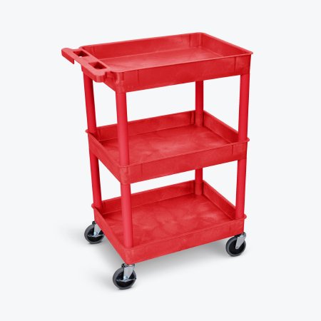 Luxor Tub Utility Cart 18 X 24 X 39.25 Inch Red 18 X 24 Inch - Each - RDSTC111RD-EA