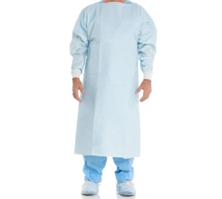 O&M Halyard Inc Chemotherapy Procedure Gown 2X-Large Blue NonSterile ASTM F739-12 Disposable - Case of 100 - 37284-CS