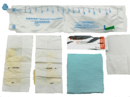 Teleflex LLC Intermittent Catheter Tray MMG™ Closed System / Straight Tip 6 Fr. Silicone - Case of 100 - RLA-62-3-CS