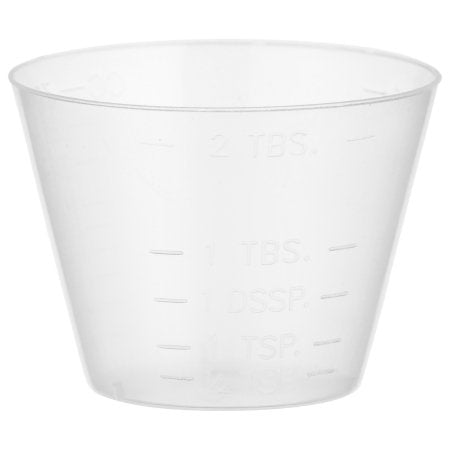 McKesson Graduated Medicine Cup McKesson 1 oz. Translucent Plastic Disposable - Case of 50 - 12146-CS
