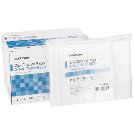 McKesson Reclosable Bag McKesson 8 X 10 Inch Polyethylene Clear Zipper Closure - Case of 30 - 4581-CS