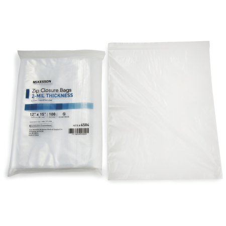 McKesson Reclosable Bag McKesson 12 X 15 Inch Polyethylene Clear Zipper Closure - Case of 10 - 4584-CS