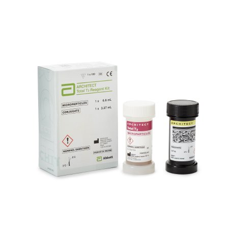 Abbott Reagent Kit Architect™ Thyroid / Metabolic Assay Total Triiodothyronine (T3) For Architect i2000 Analyzer 100 Tests R1: 6.6 mL, R2: 3.3 mL - Each - 07K6427-EA