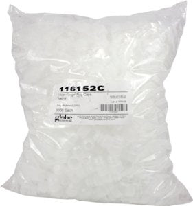Globe Scientific Globe® Scientific Tube Closure Polyethylene Flanged Plug Cap Clear For 16 mm Test Tubes, Centrifuge Tubes and Round Cuvettes NonSterile - Bag of 1 - 116152N-BG