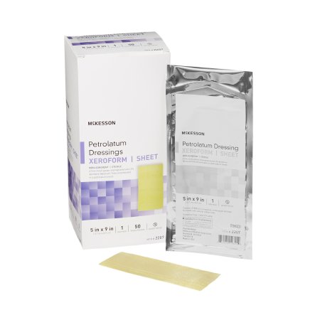 McKesson Xeroform Petrolatum Impregnated Dressing McKesson Rectangle 5 X 9 Inch Sterile - Each - 2207-EA