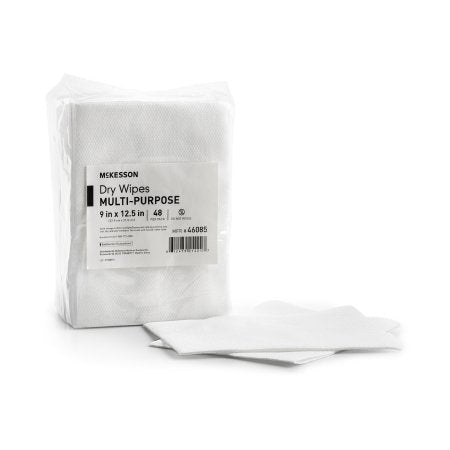McKesson Task Wipe McKesson Medium Duty White NonSterile 9 X 12-1/2 Inch Disposable - Pack of 48 - 46085-PK