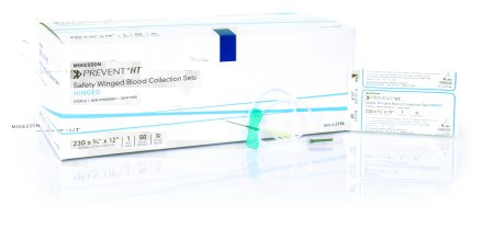 McKesson McKesson Prevent® Blood Collection Set 23 Gauge 3/4 Inch Needle Length Safety Needle 12 Inch Tubing Sterile - Case of 500 - 2194-CS