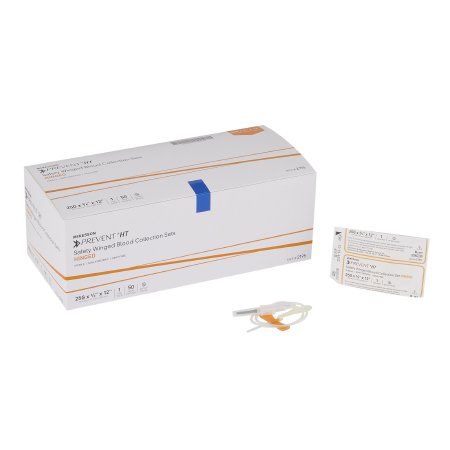 McKesson McKesson Prevent® Blood Collection Set 25 Gauge 3/4 Inch Needle Length Safety Needle 12 Inch Tubing Sterile - Each - 2195-EA