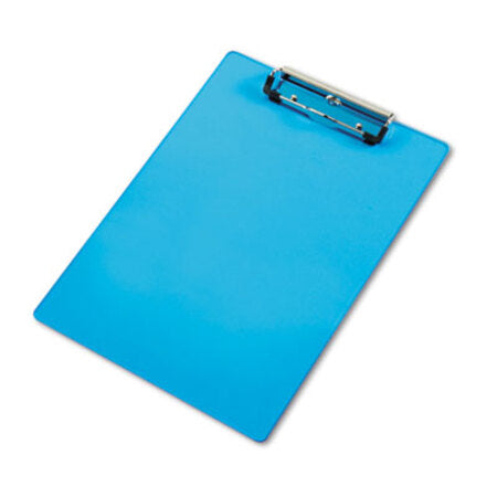 Saunders Acrylic Clipboard, 0.5" Clip Capacity, Holds 8.5 x 11 Sheets, Transparent Blue - Each - SAU-21567-EA