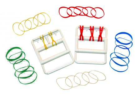 Fabrication Enterprises Rubber Band Hand Exerciser CanDo® Tan / Yellow / Red / Green / Blue 2X-Light to Heavy Resistance - Each - 10-1865-EA