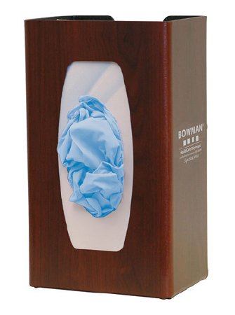 Bowman Manufacturing Glove Box Holder Signature Series Horizontal or Vertical Mounted 1-Box Capacity Cherry 4 X 5-3/4 X 10-1/8 Inch Plastic - Each - GL010-0233-EA