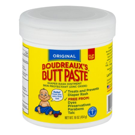 C.B. Fleet Diaper Rash Treatment Boudreaux's Butt Paste® 16 oz. Jar Scented Ointment - Each - 62103033306-EA