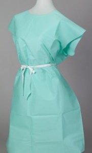 Tidi Products Patient Exam Gown Choice Medium Teal Disposable - Case of 50 - 910510-CS