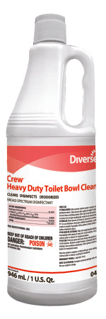 Lagasse Diversey™ Crew® Toilet Bowl Cleaner Acid Based Manual Squeeze Liquid 32 oz. Bottle Mint Scent NonSterile - Case of 12 - DVO04560-CS