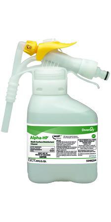Lagasse Diversey™ Alpha-HP® Surface Disinfectant Bactericidal RTD® Dispensing System Liquid Concentrate 1.5 Liter Bottle Citrus Scent NonSterile - Case of 2 - DVO5549254-CS