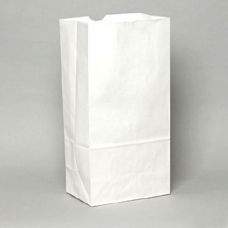 Lagasse Grocery Bag General White Paper #20 - Pack of 500 - BAGGW20500-PK