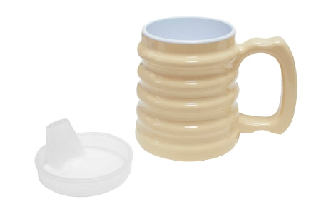 Fabrication Enterprises Drinking Mug Hand-to-Hand™ 10 oz. Beige Plastic Reusable - Each - 60-1070-EA