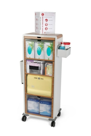 Medline Isolation Organizer Cart 14.5 X 25 X 52 Inch - Each - NONISOORGCART-EA