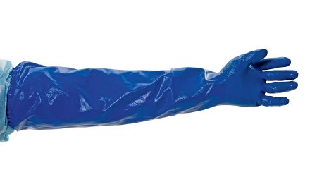 Steris Utility Glove Extended Sleeve Small Nitrile Blue 24 Inch Elastic Cuff NonSterile - Pair - PS3224-PR