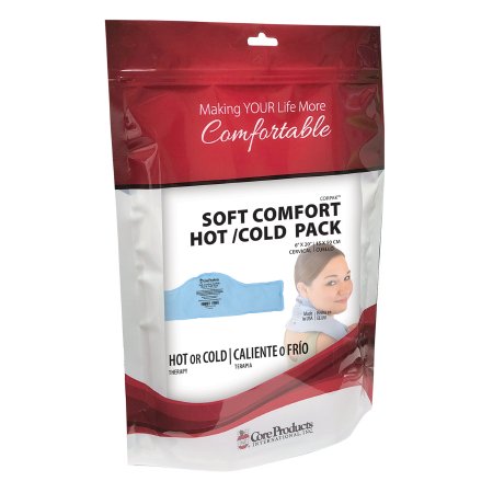 Core Products Hot / Cold Pack Soft Comfort CorPak Neck One Size Fits Most 6 X 20 Inch Polyethylene / Polyester / Propylene Glycol / Bentonite Clay / Water Reusable - Each - ACC-552-EA