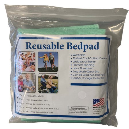 Comfort Concepts Reusable Underpad 35 X 72 Inch Cotton / Polyester Heavy Absorbency - DZ/12 - W708G-DZ