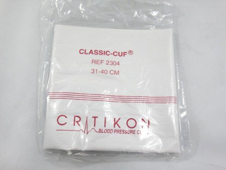GE Healthcare Reusable Blood Pressure Cuff Classic-Cuf® 31 to 40 cm Arm Vinyl Cuff Large Adult Cuff - Box of 20 - 2304-BX