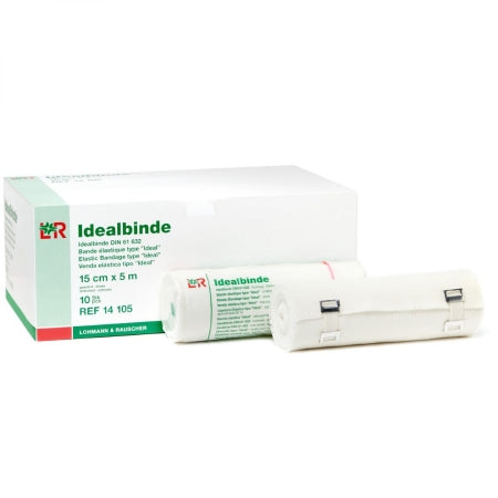 Patterson Medical Supply Compression Bandage Idealbinde 6 Inch X 5 Yard Clip Detached Closure White NonSterile High Compression - Box of 1 - 559775-BX