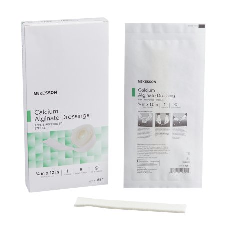McKesson Alginate Dressing McKesson 3/4 X 12 Inch Rope - Case of 50 - 3564-CS