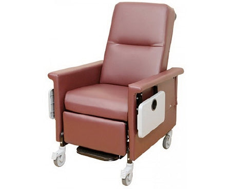 Champion Manufacturing Transport Manual Recliner 54 Series Gray Vinyl 5 Inch Casters - Each - 547T56-TS7K-EA