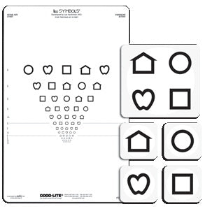 Good-Lite Preschool Eye Test Chart Lea Symbols® 5 Foot Distance Acuity Test - Each - 259301-EA