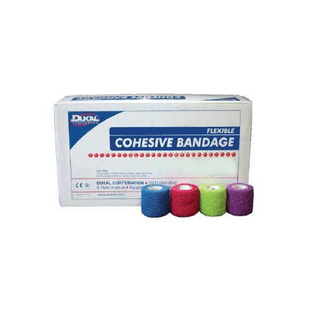 Dukal Cohesive Bandage Dukal™ 2 Inch X 5 Yard Self-Adherent Closure Dark Blue NonSterile Standard Compression - Case of 36 - 8025DB-CS