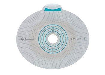 Coloplast Ostomy Barrier SenSura® Mio Flex Precut, Extended Wear Elastic Adhesive 50 mm Flange Red Code System 1-1/4 Inch Opening - Box of 5 - 10567-BX