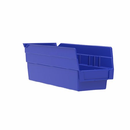Akro-Mils Shelf Bin Blue Industrial Grade Polymers 4 X 4-1/8 X 11-5/8 Inch - Case of 24 - 30120BLUE-CS